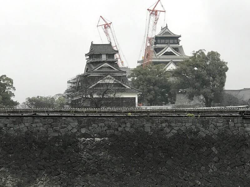 熊本城　復元工事中の様子